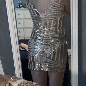 Rose Gold Sequin Mini Dress